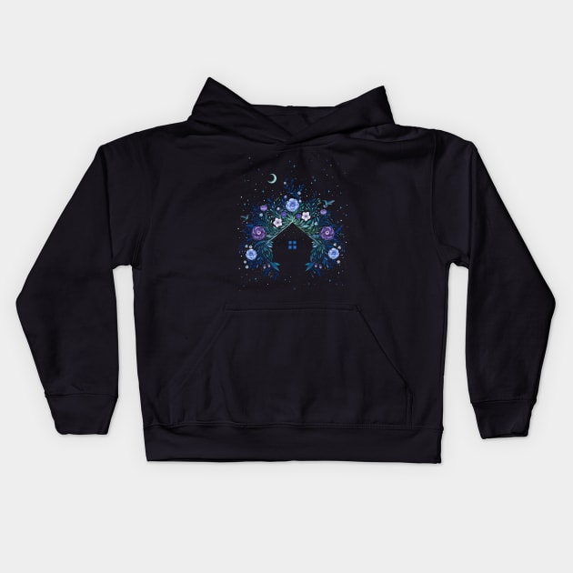 Tiny House - Nighty Kids Hoodie by Episodic Drawing